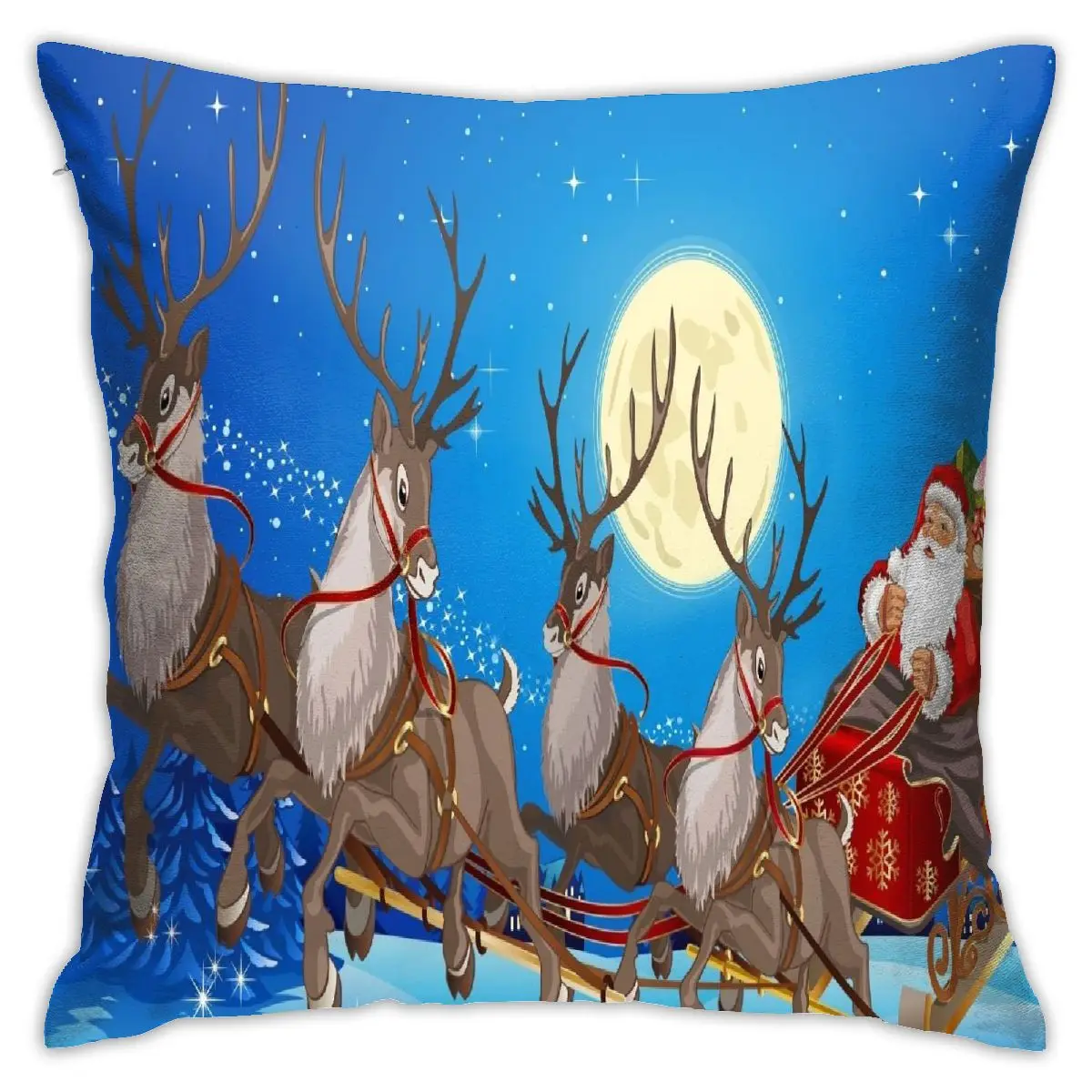 

Чехол для подушки с рождественским лосем, 45 х 45 см