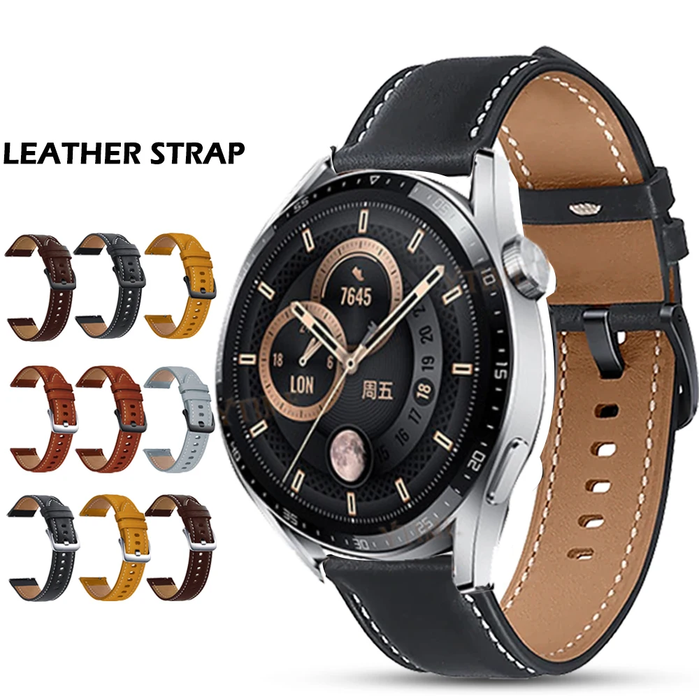 

Watch Band for Huawei Watch GT 3 GT3 42MM / 46MM Watchband Strap for GT2 2 Pro GT2E 2E Leather Bracelet Wristband Replacement