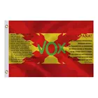 Флаг Испании, бордового цвета и поэма гимна испанской армии, тердио с именем партии Vox 3x5 футов 90x150 см, 100D полиэстер