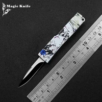 mini otf portable letter opener silver key ring ornament 440 blade cnc aluminum handle unboxing express multi function tool