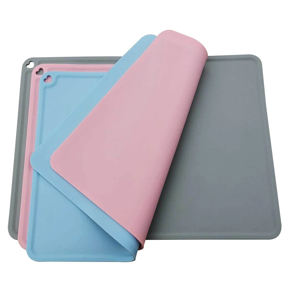 

Quality Waterproof Non-slip Pet Mat for cat Color Silicone Pet Food Mat Pet Bowl Drinking Water Pad Dog Feeding Mat Easy Clean