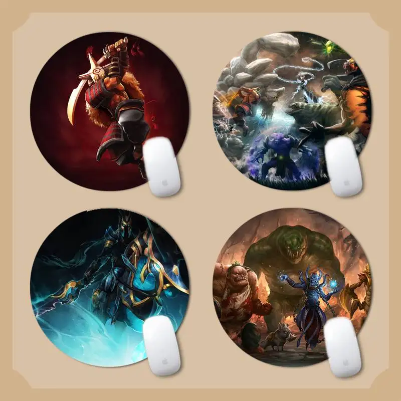 

Офисная мышь dota 2, игровой мягкий коврик для мыши, круглая Нескользящая подушка
