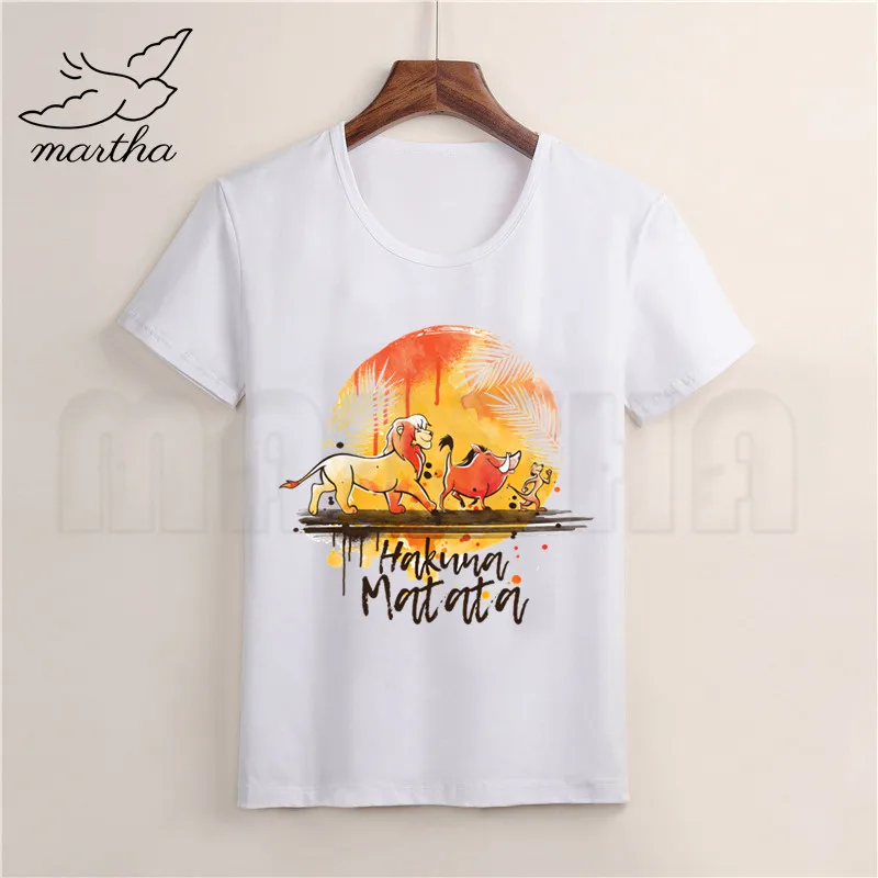 Детская футболка с изображением животных из мультфильма Акуна MATATA детская