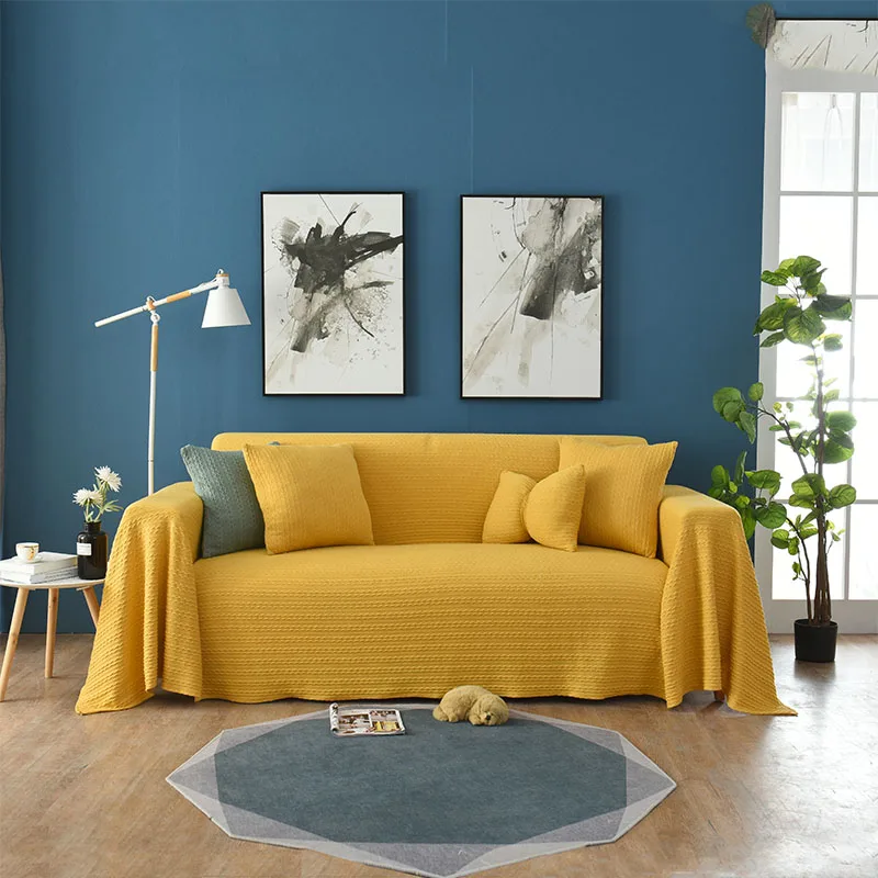 

Modern Style Sofa Cover Towel For Living Room solid color Universal Sofa Towel All-inclusive Dust Couch Cover Four Season