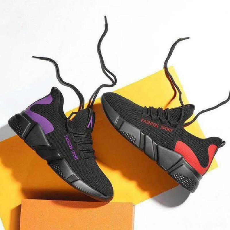 Женские кроссовки на платформе легкие дышащие удобная Уличная обувь для бега и