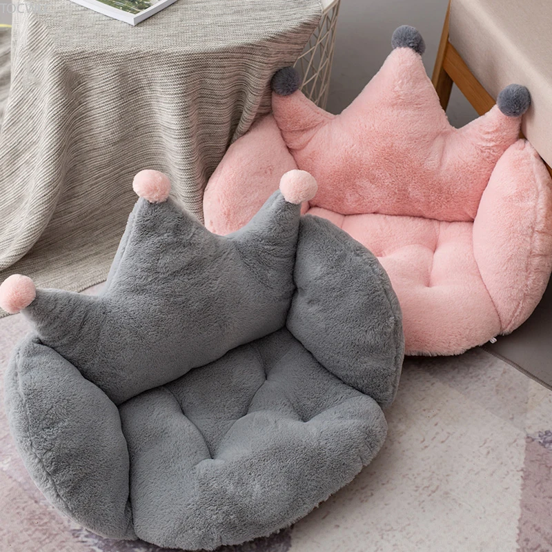 

Baby Sofa Chair Cushion COVER Cartoon Crown Plush Seat Pads Floor Cushions Comfortable Filler Cradle Mat Toddler Kids Children