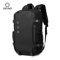 ozuko men backpack laptop backpacks for teenager usb charge college student schoolbag male waterproof outdoor travel bag mochila