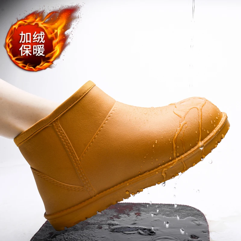 

Недорогие водонепроницаемые ботинки из ЭВА для снега, дождевые ботинки для мужчин, теплая подсветка, слипоны для мужчин, высокие Нескользящ...