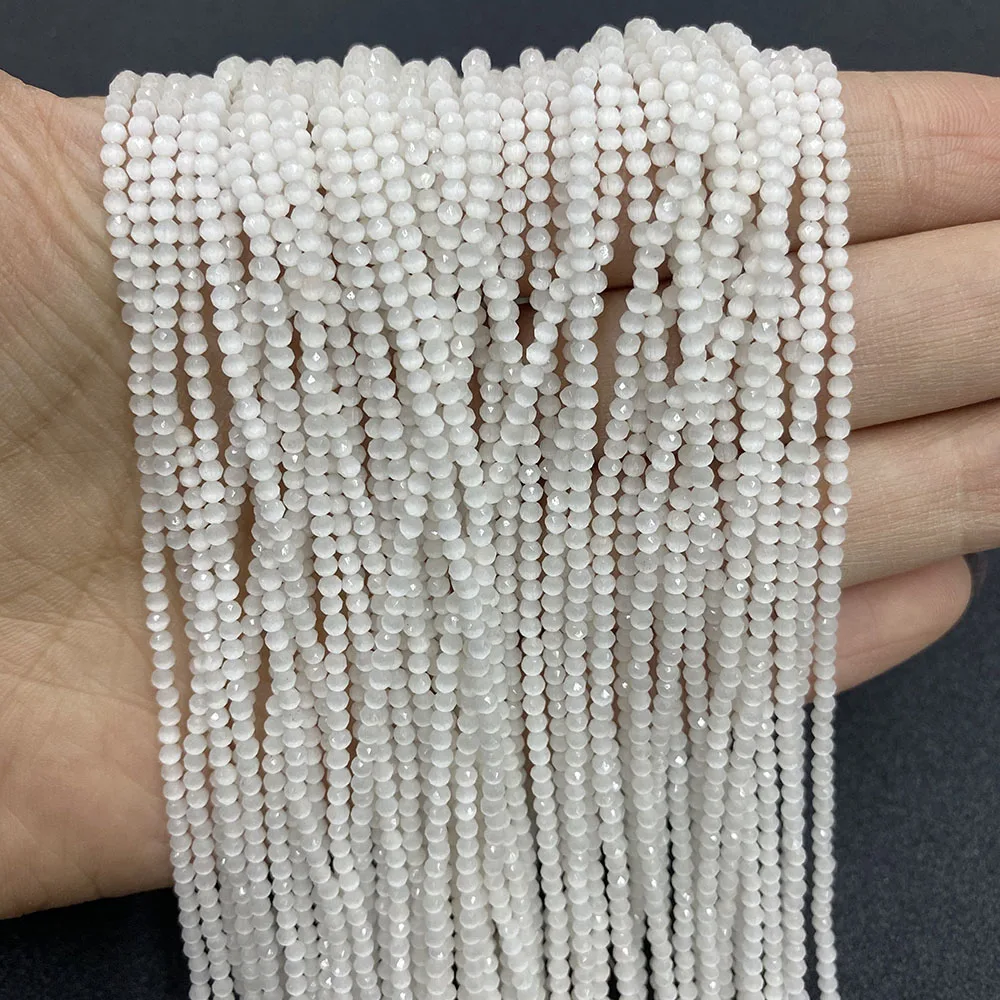 Граненые хрустальные бусины из натурального циркона незакрепленные полуготовые