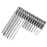 length 50mm 100mm 150mm slotted screwdriver bits for electric drill 14 shank diameter magnetic s2 steel