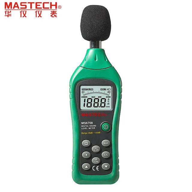 MASTECH MS6708 Handheld Industrial Digital Sound Level Meter 30~130dB Analog Bar Display Back Light Decibel Tester | Инструменты