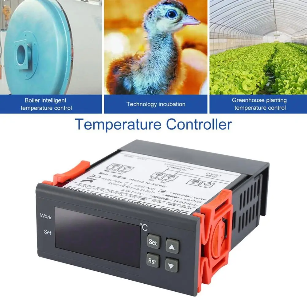 

AL8010F 220V Digital Display Thermostat Intelligent Temperature Control Switch for Freezer and Aquarium Temperature Control