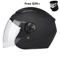 motorcycle 4 seasons half moto helmets singel visor electrical motorbike bike protective head nuoman riding helmet