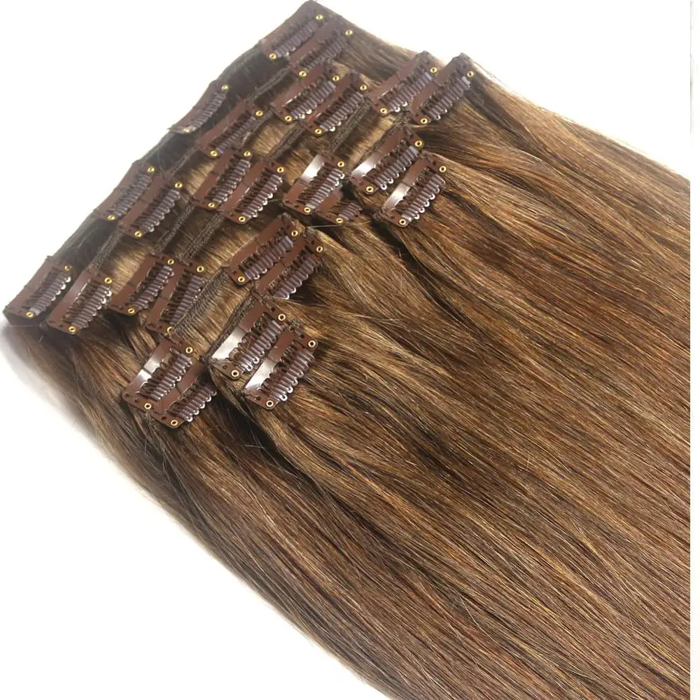ZZHAIR 220g 400g 16 &quot 28&quot фабричного производства Remy 12 шт. в комплекте на клипсах Пряди