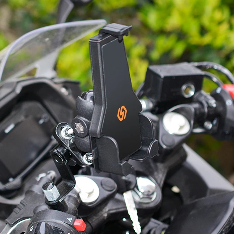 

Универсальный мотоцикл мобильный телефон держатель 360 Вращение велосипед Скутер держатель для телефона, крепящийся на 4-7 дюймов Android Сотовы...