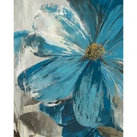 gatyztory 60x75cm frame diy painting by numbers kits blue flowers abstract modern home wall art picture flowers paint by numbers
