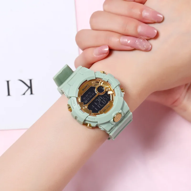 

Часы детские светящиеся для отдыха, модные Многофункциональные цифровые электронные, для спорта и активного отдыха, для студентов, мальчик...