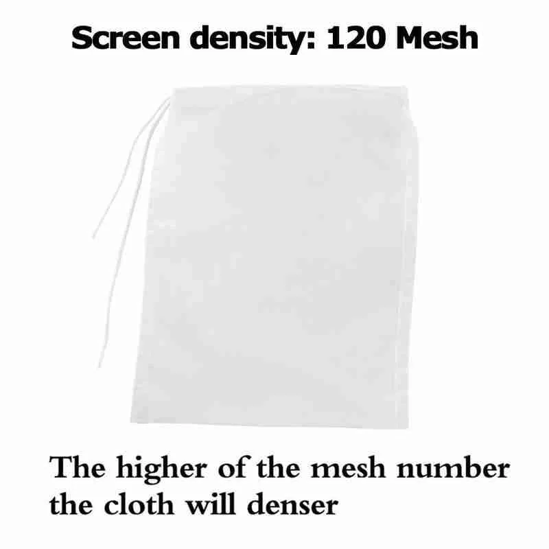 

Nylon Fine Mesh Food Strainer Tea Filter Bag With String Home Brew Kitchen Filter Spice Bag Material Medicinal Supplies Bag H1L3