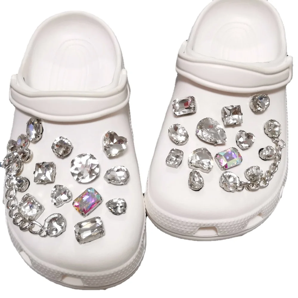 

Shoe Charm Set Difference Style Bling Rhinestone Clog Decoration Gem Pack Bling Decoration For Crocs Sandals Designer Gift Adult