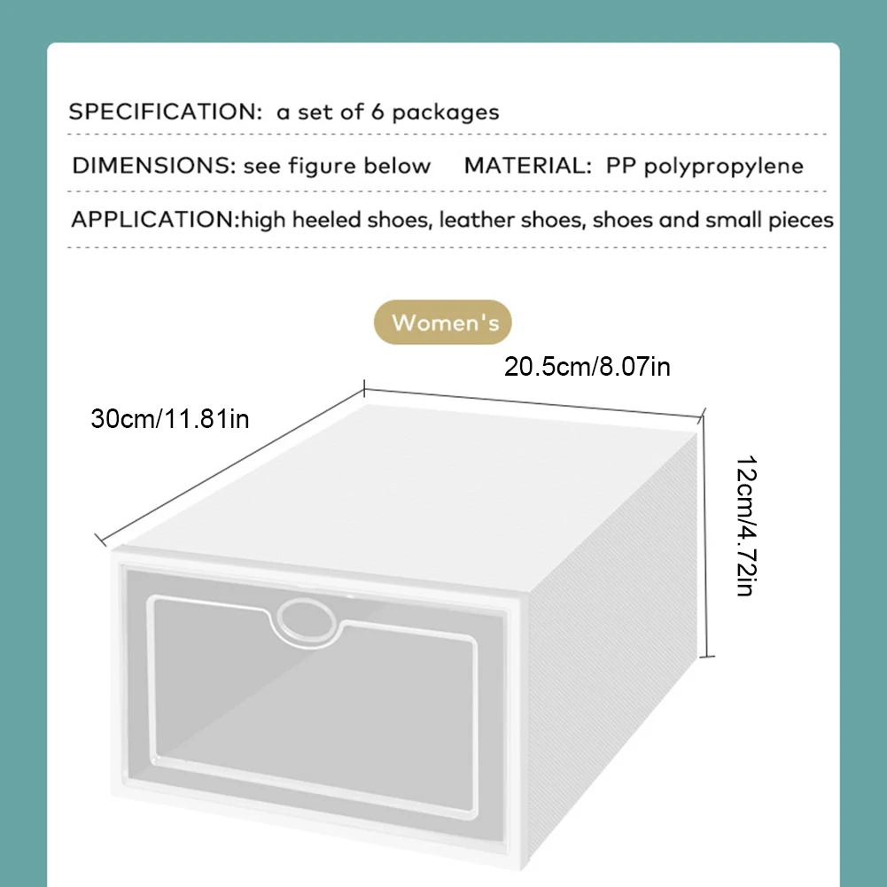 

Durable Plastic Shoes Organizer Stackable Shoe Storage Box Transparent Lid Shoe Container Bin Living Room Storage Accessories