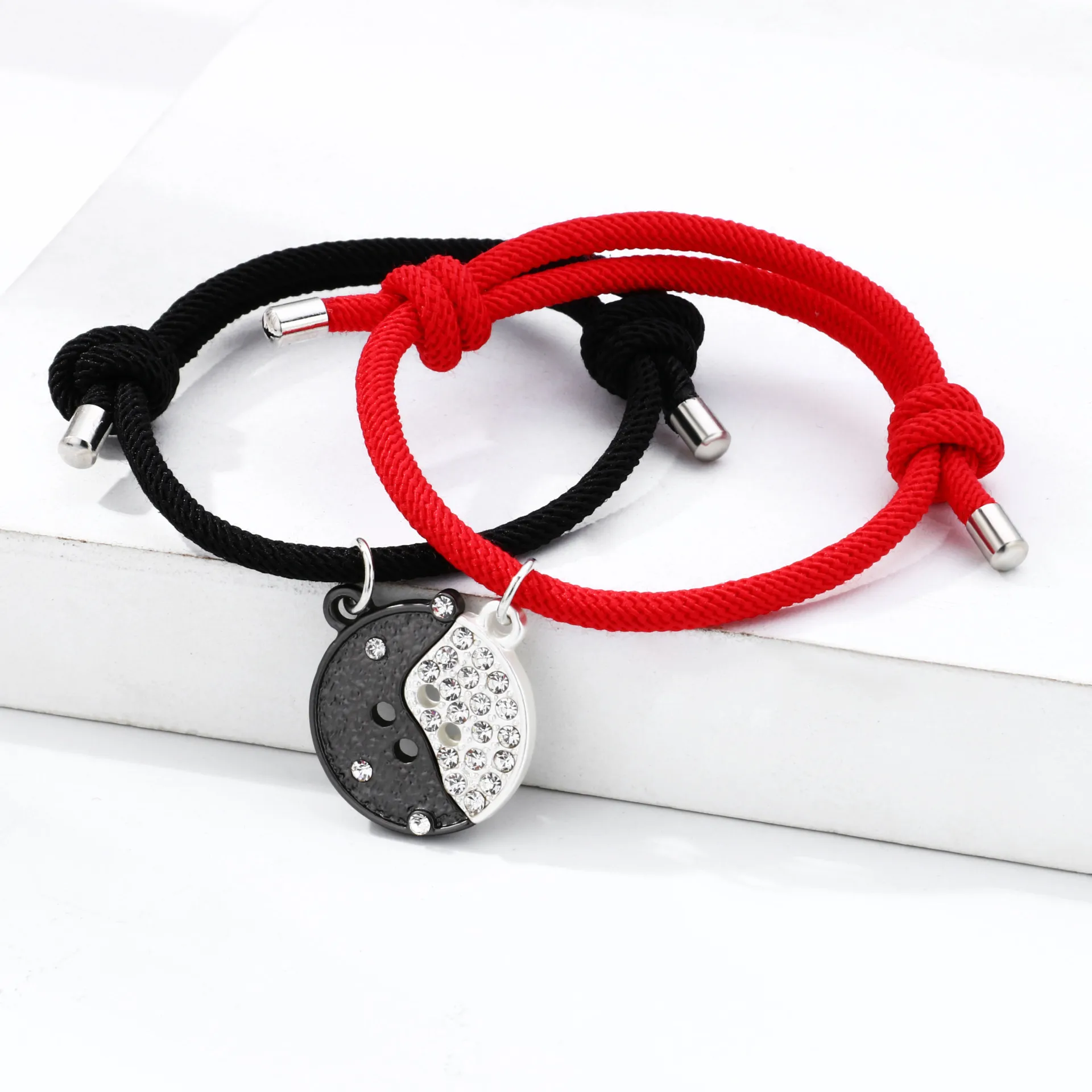 Модная новинка двойной браслет пара красных браслетов ручной работы горячая