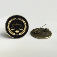 new lawyer unique justice referee glass brooch judge delicate balanced earrings convex round fashion jewelry