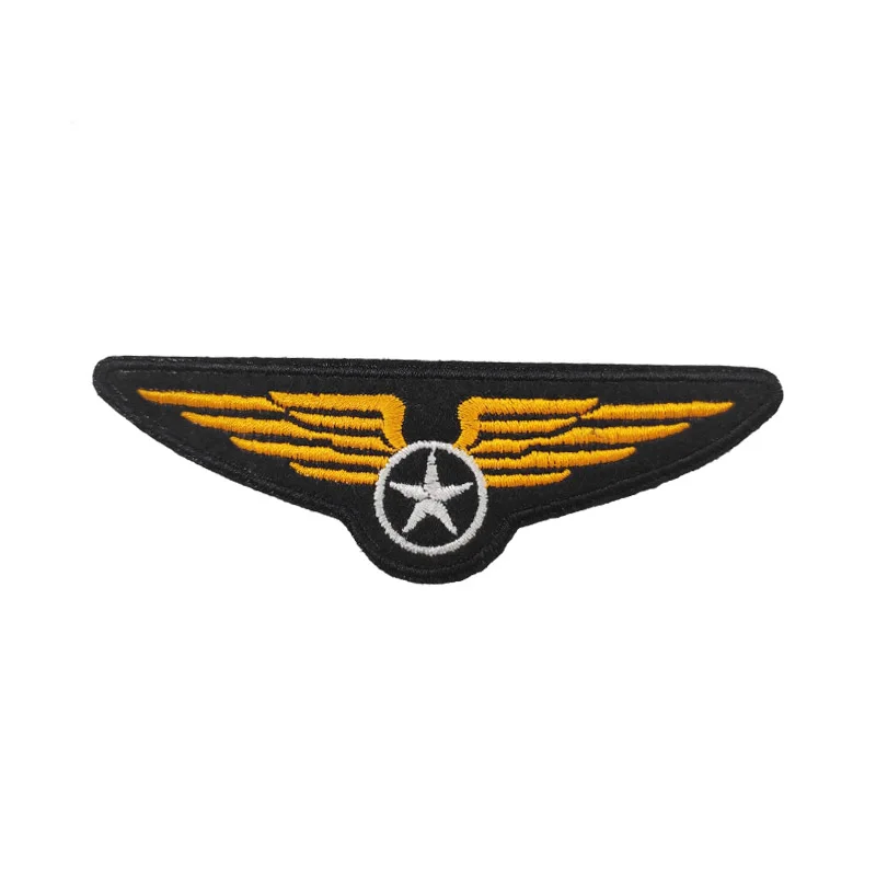 4 25 ''военный крест значок воздушные крылья пилота звезда ВВС Пришивные