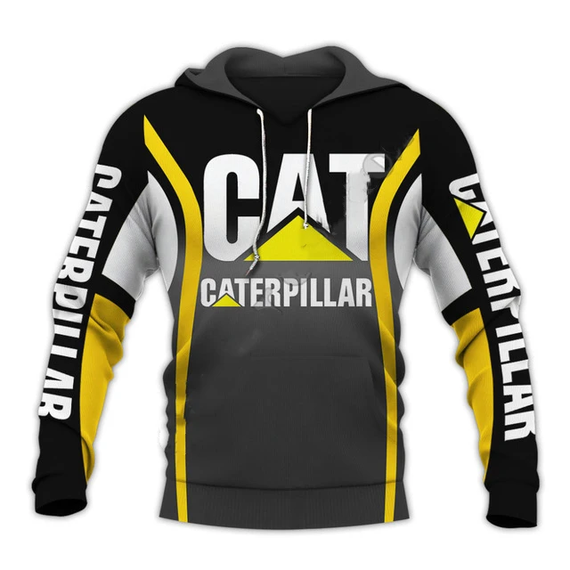 

Winter Autumn Hoodie Sweatshirt CATERPILLAR Shovel 3D Printed Graphics Hooded Jackets Men Clothes Pullover Husband Tracksuit
