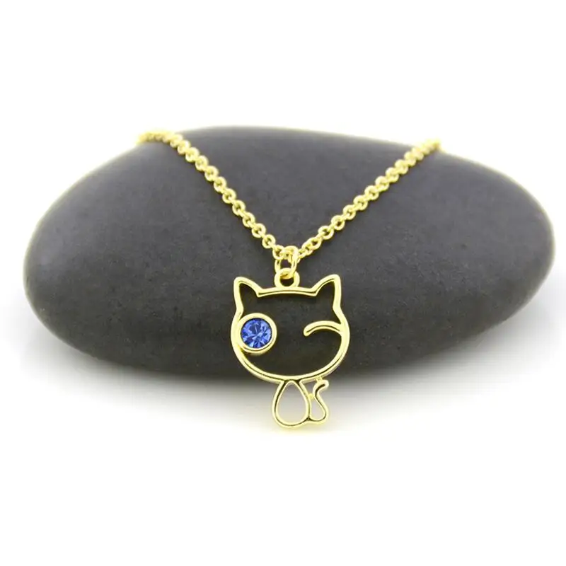 Женское ожерелье с подвеской в виде кота 1 шт.