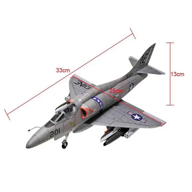Бумажная модель самолета Skyhawk в масштабе 1:33 A-4 год бумажная для детей подарок на