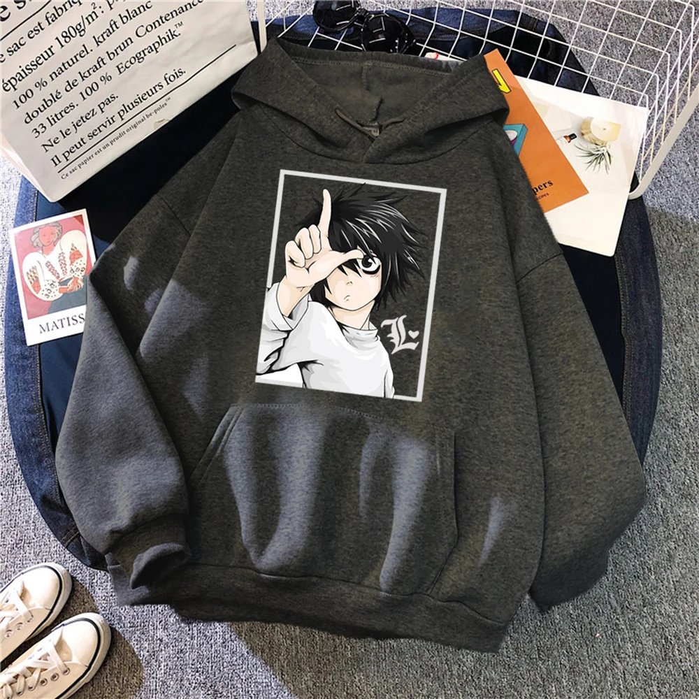Свитшот мужской с аниме Death Note теплая одежда уличный тренировочный костюм для