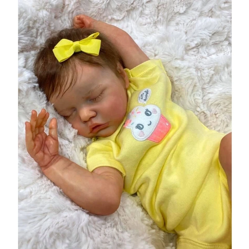 

46cm Realistic Doll Full Soft Silicone Vinyl Toddler Babies Lifelike Girl Toy L4MC