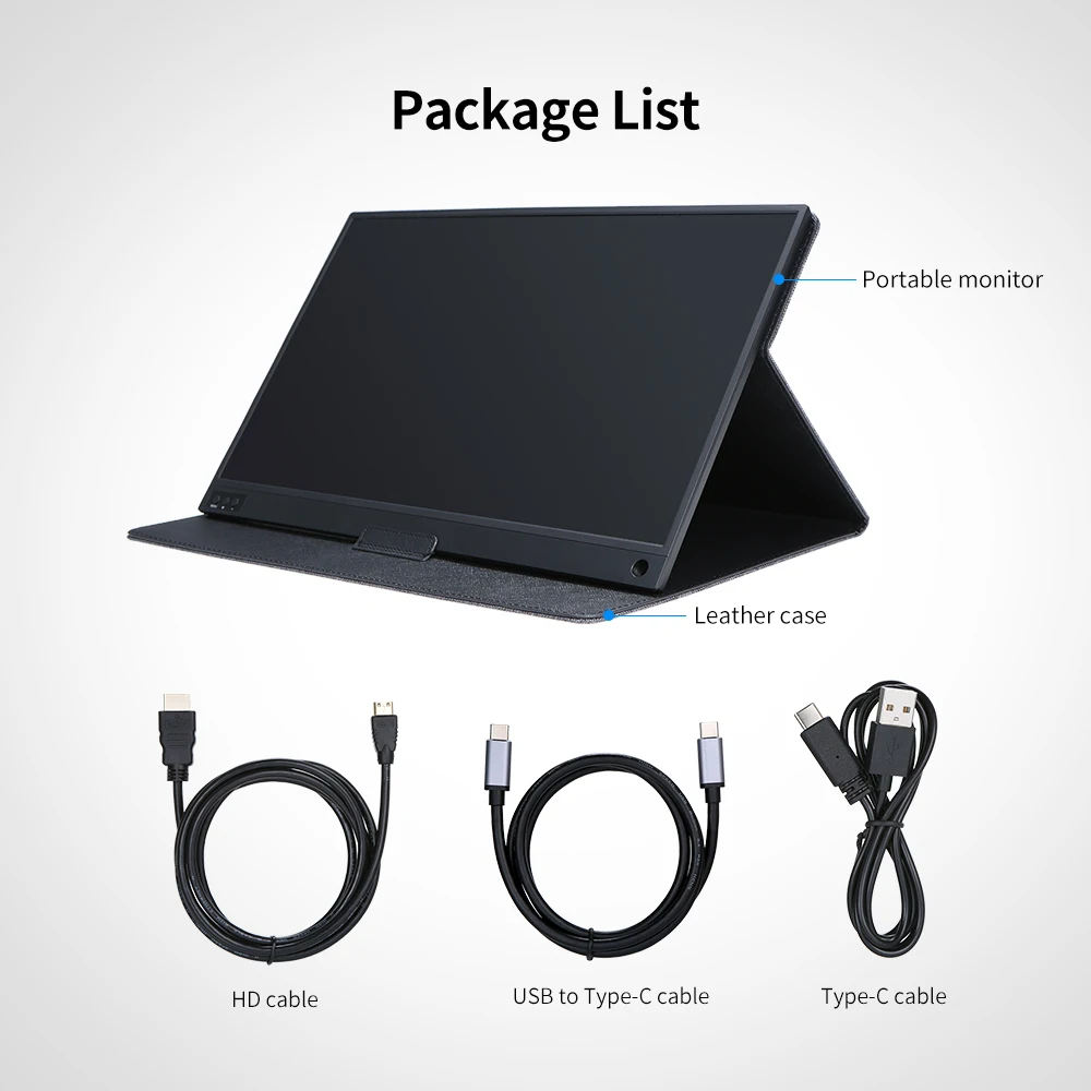 15 6-дюймовый ЖК-монитор портативный WiFi ультратонкий 1080P IPS HD USB Type C дисплей для