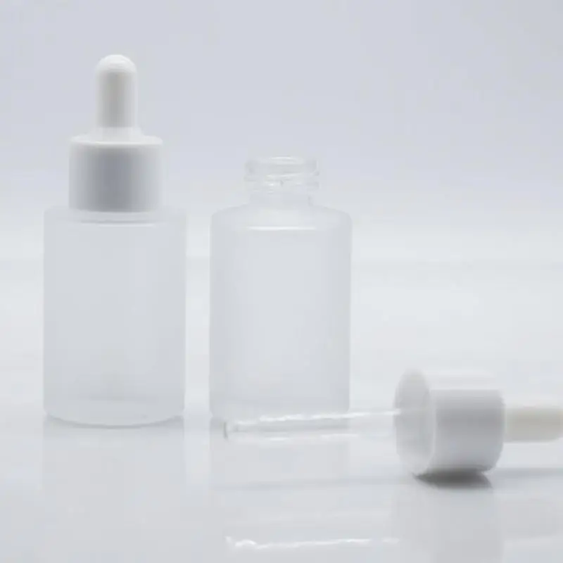 

Dropper Bottle Tubes Frosted Clear Glass Aromatherapy Liquid for Essential Massage Oil Pipette Refillable Bottles Container
