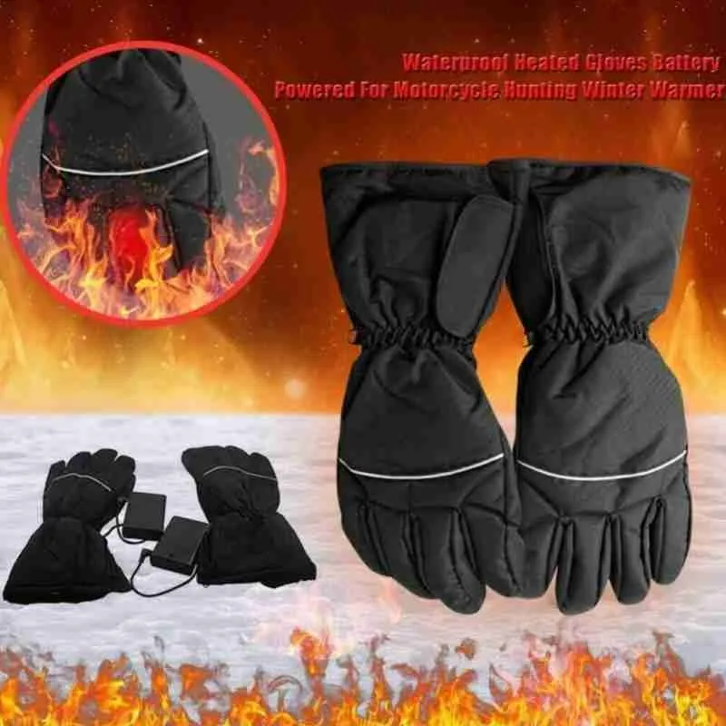 

Heated Motorcycle Gloves USB Rechargeable Electric Skiing Waterproof Gloves Gloves Motorcycle Heating Heated Cycling Gloves I4V9