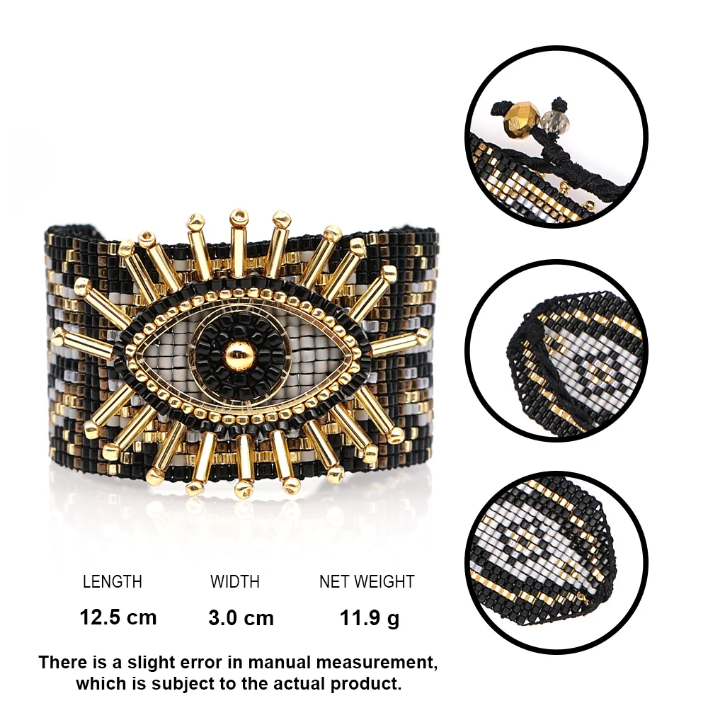 

Rttooas Turkish Evil Eye Bracelets Lucky Pulseras Mujer Moda 2020 Women Handmade Loom Beads Gift For Her Fashion Jewelry New