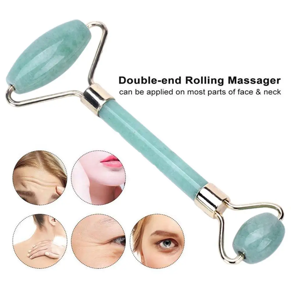 

Natural Massager Jade Roller Guasha Scraper Roller Face Gua For Face Gouache Scraper For Face Massager
