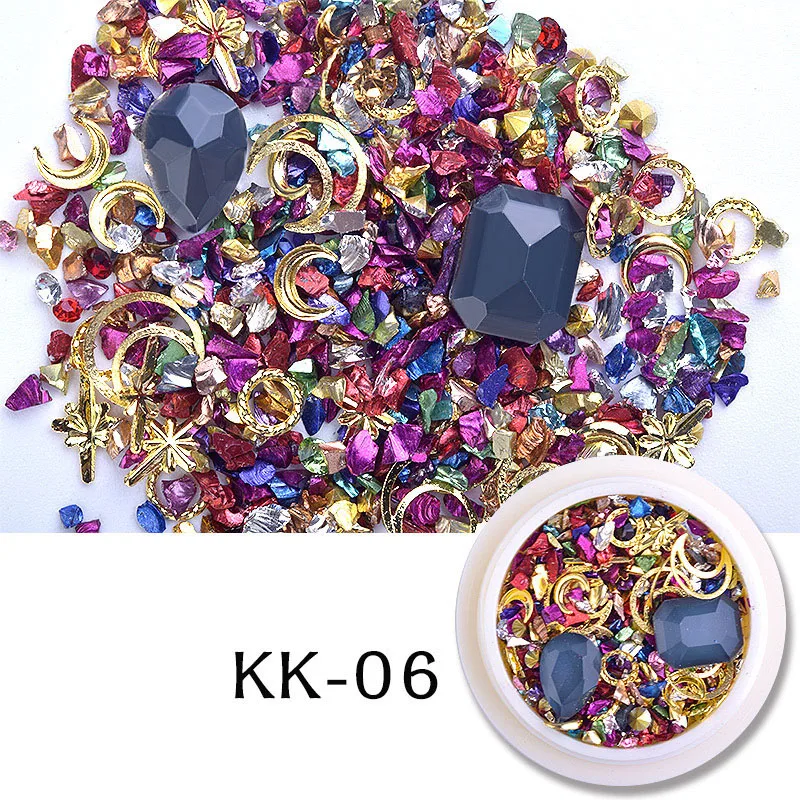 

1 Box Nail Rhinestones Metal Rivet Shiny Gem Crystal 3D DIY Tips Nail Art Decorations Design Manicure Accessories
