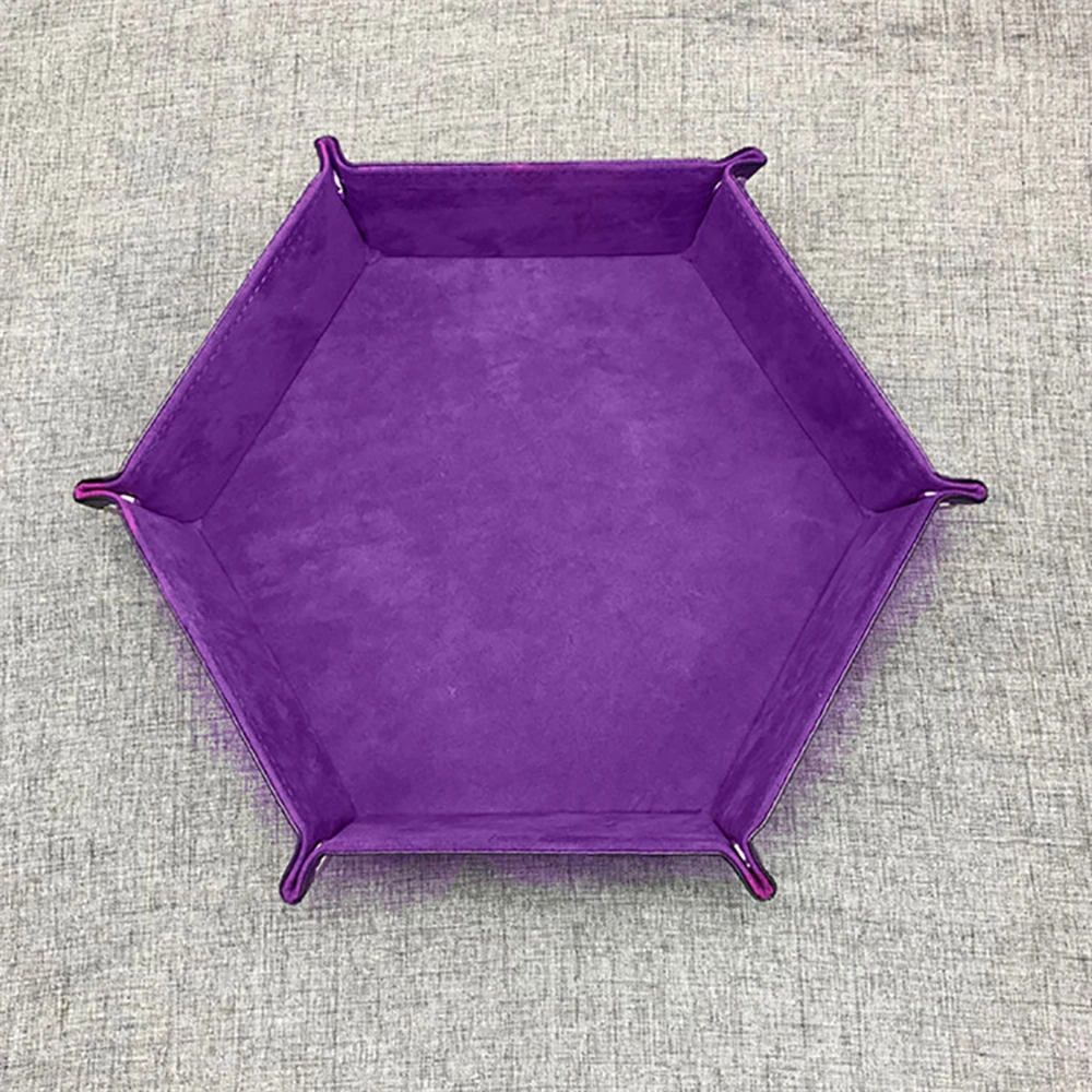 Шестигранный лоток для игральных костей из искусственной кожи складной