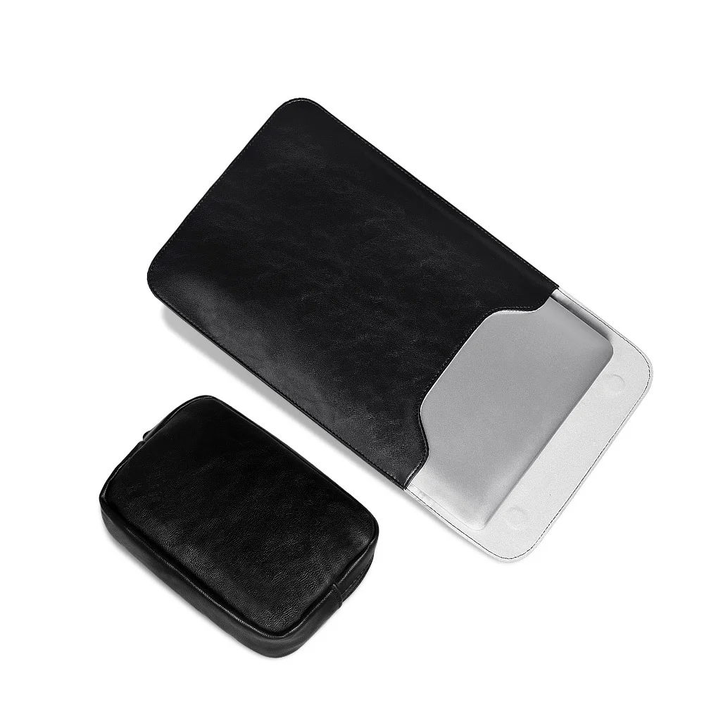Blackwithsmallbag Чехол для ноутбука из искусственной кожи для Macbook Air Pro retina 11 13 15 дюймов, чехол для Macbook New Pro 13, чехол для Xiaomi - Цвет: Blackwithsmallbag