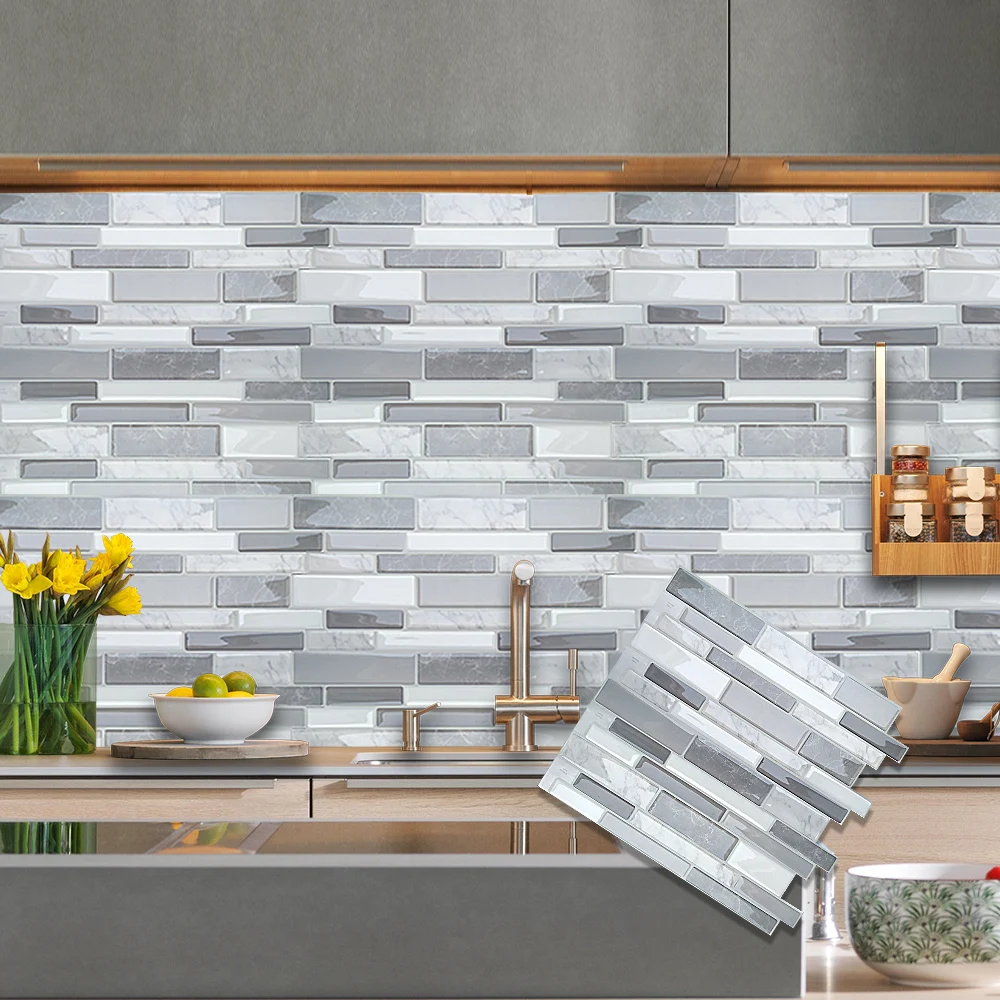 Водонепроницаемая виниловая умная плитка самоклеящаяся кухонная Настенная