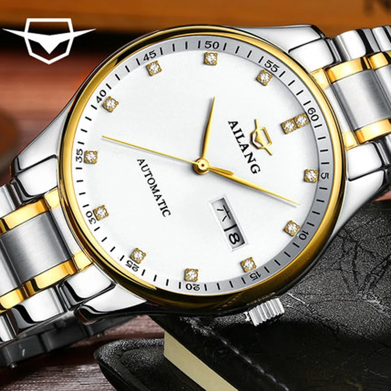 

NEW Top Brand Watches Mens Luxury Men's Full Automatic Steel Business Men's Sports Watch Waterproof Relogio Hotel