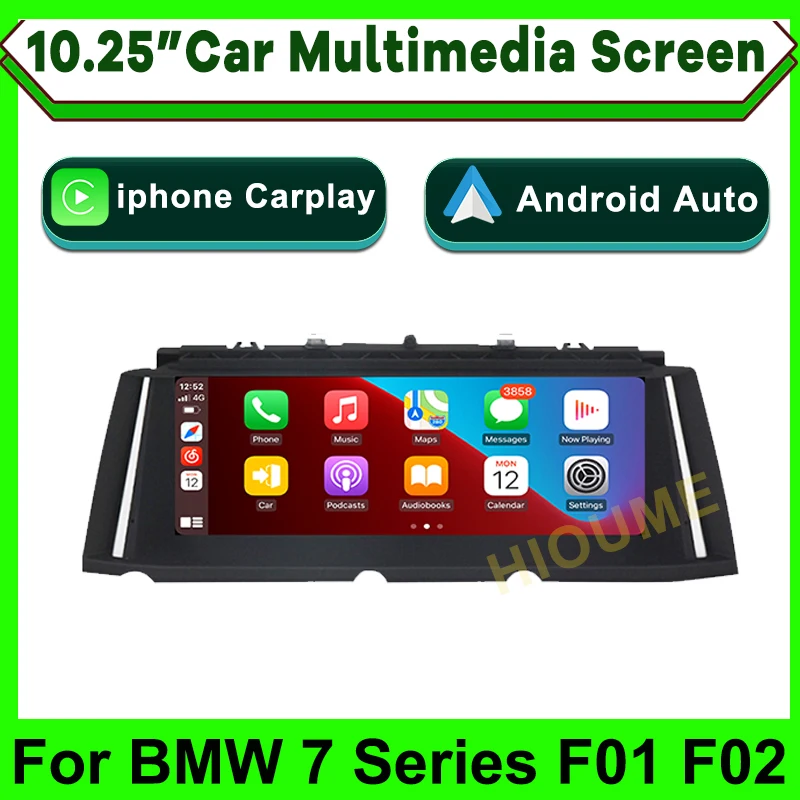 

10,25 ''беспроводной Apple CarPlay Android авто мультимедиа для BMW 7 серии F01 F02 оригинальный автомобильный CIC NBT Система головное устройство