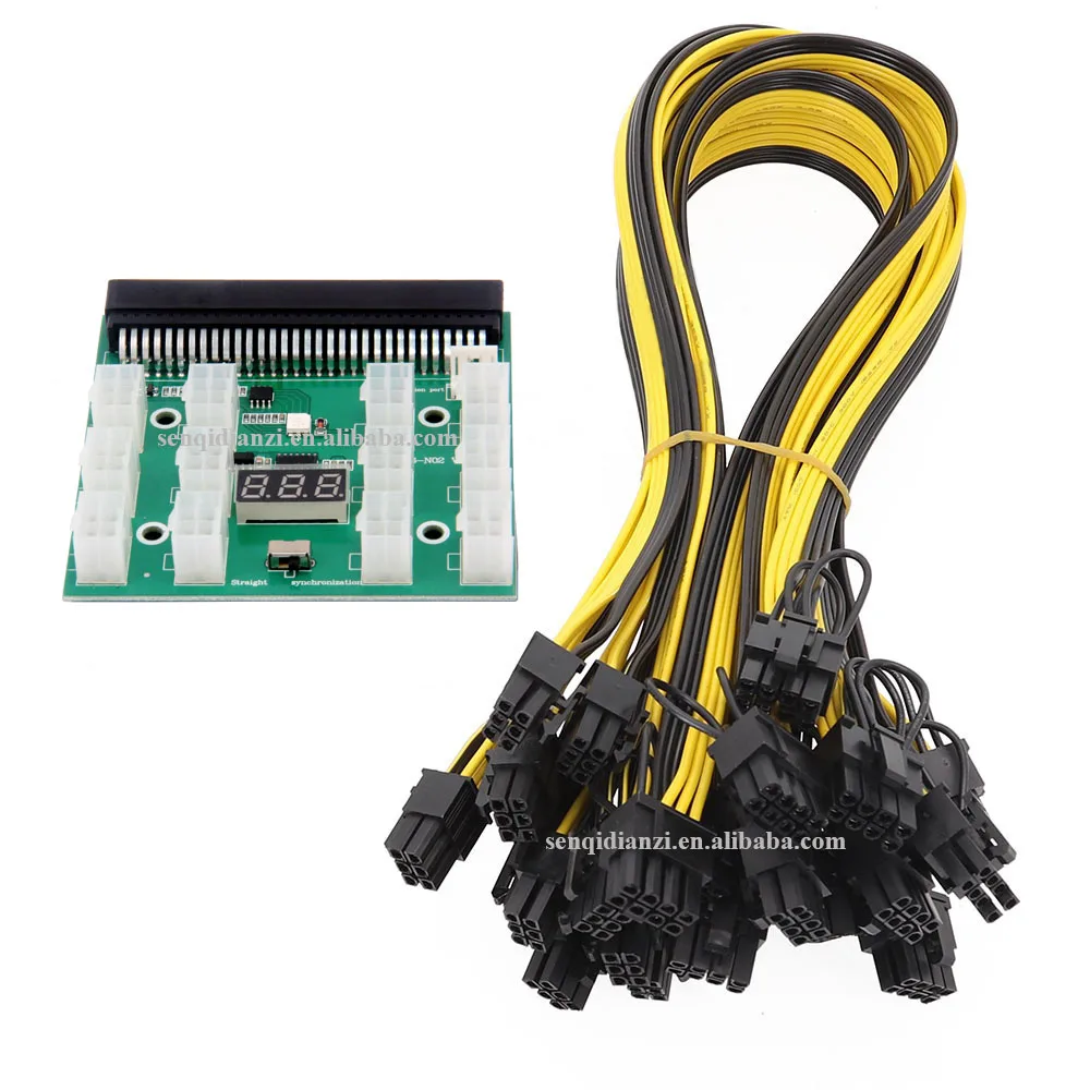 1pcs/pack 12 Ports 6pin to 8 6+2 Pin Breakout Board For Hp Server Power and breakout board Cables