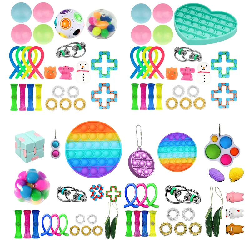 

Sensory Fidget Toy Set Stress Relief Toys Autism Special Needs Anxiety Relief Stress Bubble Fidget Toys For Kids Adults#3
