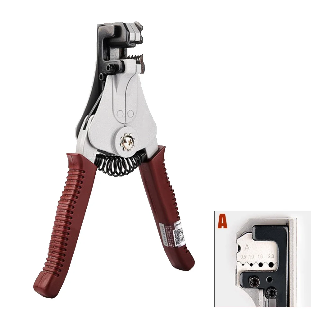 

Rubber Handle Home Cable Repair Multifunctional Crimping Tool High Hardness Automatic Electrician Wire Stripper Zinc Alloy
