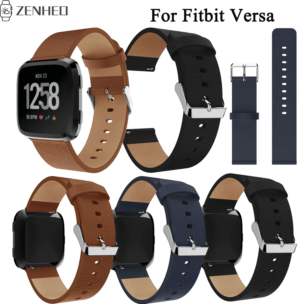 Кожаный ремешок замена спортивный для Fitbit Versa Frontier/Классический Браслет Quick Release
