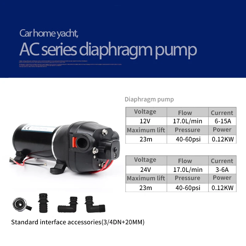 DC 12V 24V небольшой dдиафрагма насос вакуумный самовсасывающий большой поток для