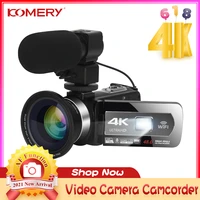 komery new upgrade video camera vlogging camcorder auto focus 48mp webcam for facebook with 2 4g wireless remote control