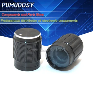 Потенциометр 13*17 мм из алюминиевого сплава, Ручка вращения 13*17, черный регулятор громкости, 10 шт.